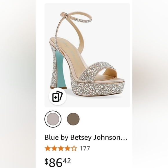 Beth Blue by Betsey Johnson Wedding Heels - Picture 1 of 7
